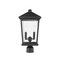 Z-Lite Beacon 2 Light Outdoor Post Mount Fixture, Black & Clear Beveled 568PHBR-BK - alternate 5